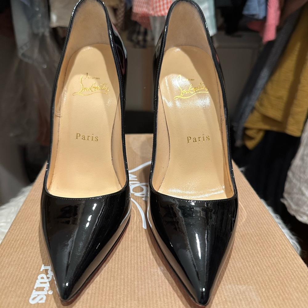 Christian Louboutin Black Patent Leather Pumps